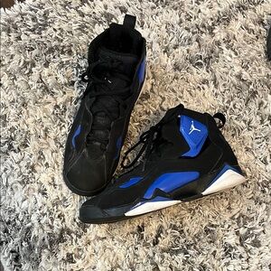 Jordan Kids Black and Blue High-Top Sneakers